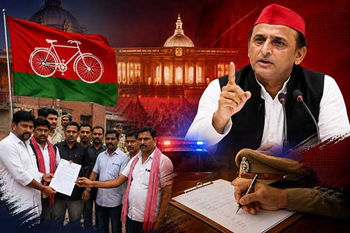 चंदा चोरी के आरोपी के साथ अखिलेश यादव का नाम घसीटने पर भड़की सपा, भाजपा सांसद के खिलाफ तहरीर