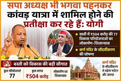 सपा अध्यक्ष भी भगवा पहनकर कांवड़ यात्रा में शामिल होने की प्रतीक्षा कर रहे हैं: योगी
