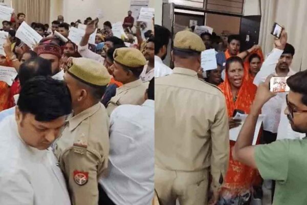 समाधान दिवस में फूटा महिलाओं का गुस्सा, डीएम के सामने लगे ‘जिला प्रशासन मुर्दाबाद’ के नारे