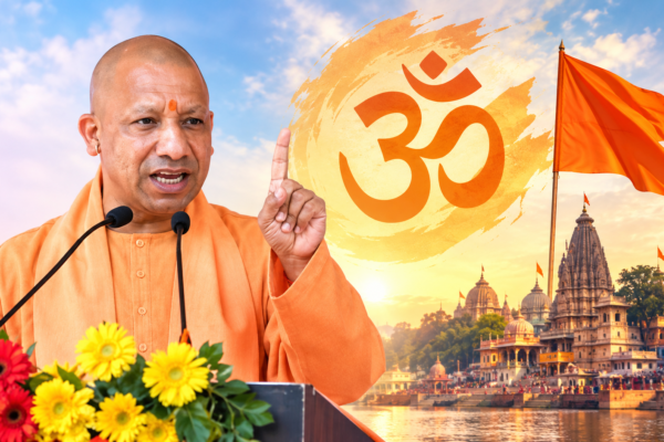 CM योगी बोले- सनातन धर्म भारत की मूल आस्था, अपनी पहचान को भूलना हमारी बड़ी भूल थी