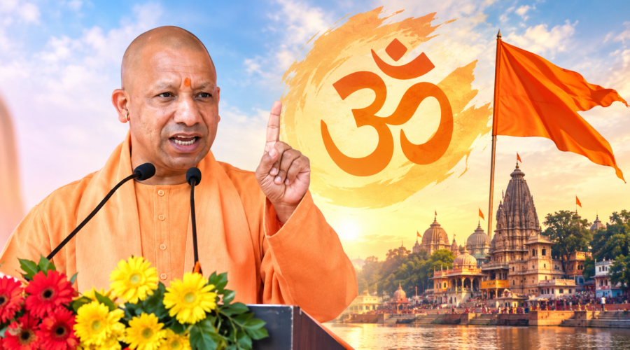 CM योगी बोले- सनातन धर्म भारत की मूल आस्था, अपनी पहचान को भूलना हमारी बड़ी भूल थी