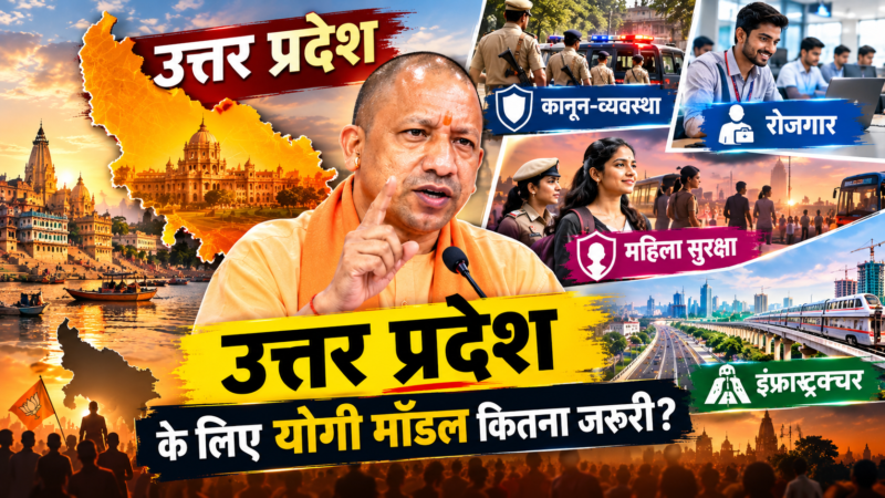 2027 से पहले बड़ा सवाल: उत्तर प्रदेश के लिए योगी मॉडल कितना जरूरी? कानून-व्यवस्था, रोजगार, महिला सुरक्षा और इंफ्रास्ट्रक्चर पर रिपोर्ट