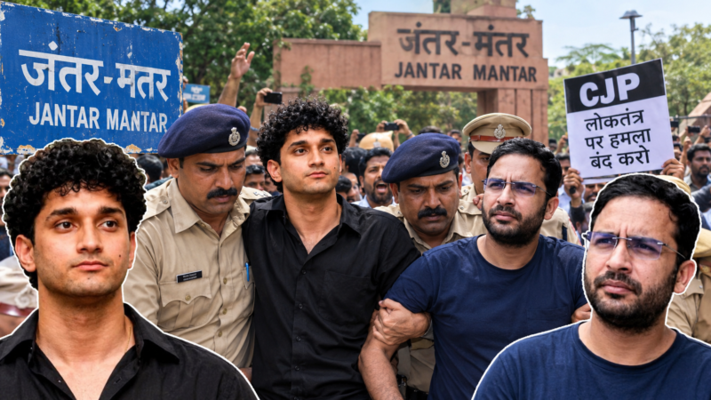 जंतर-मंतर पर रोक के बावजूद पहुंचे CJP नेता, सौरव दास समेत 3 हिरासत में