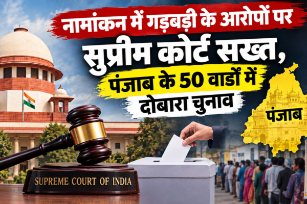 नामांकन में गड़बड़ी के आरोपों पर सुप्रीम कोर्ट सख्त, पंजाब के 50 वार्डों में दोबारा चुनाव