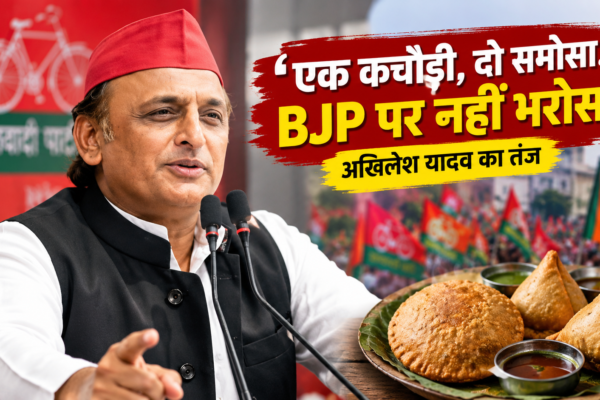 ‘एक कचौड़ी, दो समोसा… BJP पर नहीं भरोसा’, अखिलेश यादव का तंज